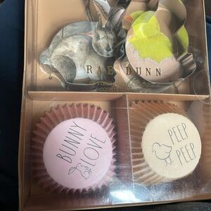 Rae Dunn Pink and Cream Cupcake Liners and Cookie Cutters